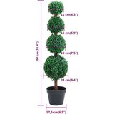 vidaXL umjetni šimšir u obliku kugle s posudom zeleni 90 cm | shoptok.hr