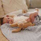BabyOno Pletena bombažna odejica 75x100 cm, siva | Shoptok.si