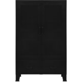 vidaXL Uredski ormarić s mrežastim vratima crni 75x40x120 cm čelični | shoptok.hr