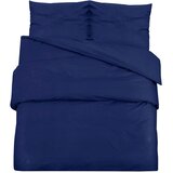  Set posteljine za poplun modri 200 x 200 cm pamučni | shoptok.hr