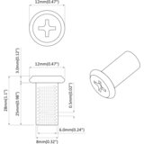  Sigurnosna matica 12 pcs Srebrno M6 x 25 mm Čelik | shoptok.hr