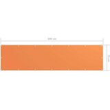 Balkonski zastor narančasti 75 x 300 cm od tkanine Oxford | shoptok.hr