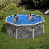 Okrugli montažni bazen cerdena stone set 460x120 cm Cene