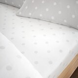 Catherine Lansfield Bela/siva napenjalna flanelna rjuha 150x200 cm Polka Dot – | Shoptok.si