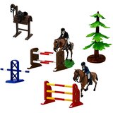  Set Farm Stud Farm Tractor Obstacle Course Jumping Hills Horses Figures 72 pcs. | Shoptok.si