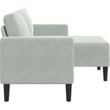 SOFA 2-sedežni kavč z ležiščem v obliki črke L svetlo siva 125 cm | Shoptok.si