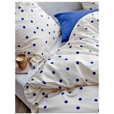Södahl Modra/kremno bela enojna posteljnina iz bombažnega satena 140x200 cm Solaris – | Shoptok.si