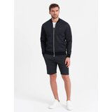 Ombre Men's jacquard knit jacket + shorts set cene