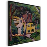  Slika - August Macke – Staudacherhaus in Tegernsee 80x80 U crnom drvenom okviru | shoptok.hr