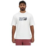 New Balance Majice s kratkimi rokavi T-shirt manches courtes col rond blanc Bela Cene