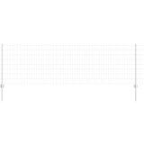 vidaXL Euro ograja z 11 U postavitvami Srebrna 0.8x25 m Jeklo | Shoptok.si