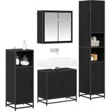  Set namještaja za kupaonicu 4 kom. Crni hrast 65 x 33 x 60 cm | shoptok.hr
