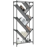  Regal za knjige siva boja hrasta 79x30x180 cm od drva i metala | Eponuda.com