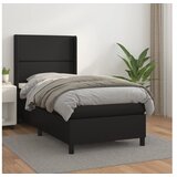  Krevet s oprugama i madracem crni 100x200 cm od umjetne kože | shoptok.hr