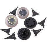  Solarne vrtne svjetiljke sa zemaljskom montažom, 8 LED, 4 komada, topla bijela | shoptok.hr