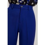 Marisse Blue Wide-Leg Creased Trousers Cene
