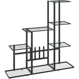 vidaXL Stalak za cvijeće 94,5 x 25 x 88 cm crni metalni | shoptok.hr