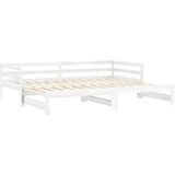  Dnevni ležaj na izvlačenje 2 x (90 x 200) cm bijeli od borovine | shoptok.hr