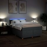  Krevet s oprugama i madracem tamnosivi 140x190 cm od tkanine | shoptok.hr