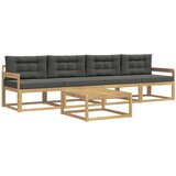  Set vanjskih sofa 4 kom. Bijela i antracit | shoptok.hr
