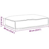  Blazina za palete za sedenje Kraljevsko modra 60x40x8 cm Oxford tkanina, (22090521) | Shoptok.si