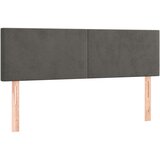 Maison Chic Posteljno vzglavje - Vzglavna omarica 2 kosa temno sivo 72x5x78/88 cm žamet, (22077496) Cene