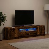  LED TV kabinet UTRECHT 3 kom. Dimljeni hrast Konstruirano drvo Smeđa 81 x 35 x 40 cm | shoptok.hr