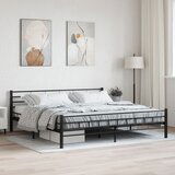Maison Chic Posteljni okvir - Dvoposteljna postelja - Zakonska postelja črn jeklen 200x200 cm-J4941, (21771733) | Shoptok.si