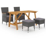 vidaXL 5-dijelni vrtni blagovaonski set sivi Cijene