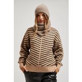 Marisse Coffee Hat Decorated With Metallic Thread Cene