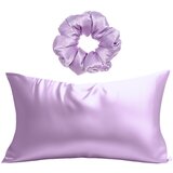 INF Luksuzni 2-delni satenast darilni set: prevleka za vzglavnik in elastika za lase Purple, (21872292) | Shoptok.si