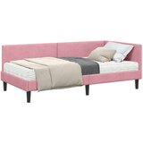  Kotni okvir postelje z matrico Drugo 2 pcs Siva Žamet, (5000123722) | Shoptok.si