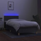  Krevet box spring s madracem LED tamnosivi 100x200 cm tkanina | shoptok.hr