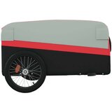 Prikolica za bicikl crno-crvena 45 kg željezna | shoptok.hr