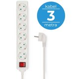 Well produžni kabl sa prekidačem 6 utičnica 3m EXT630P Cijene