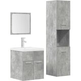  4-dijelni set kupaonskog namještaja siva boja betona drveni 41 x 38.5 x 46 cm | shoptok.hr
