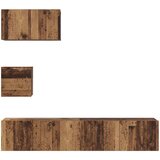  Set TV komoda 3 kom. Staro drvo Konstruirano drvo Smeđa 80 x 30 x 30 cm | Shoptok.si