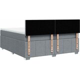  Krevet s oprugama i madracem svjetlosivi 200 x 200cm od tkanine | shoptok.hr