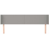 Uzglavlje s ušima svjetlosivo 183x16x78/88 cm od tkanine | shoptok.hr