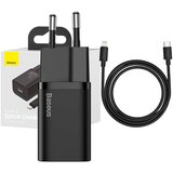 Baseus Super Si hitri polnilec 1C 20W s kablom USB-C na Lightning 1m (črn), (20833628) | Shoptok.si