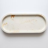 NOBAMO Dizajnerski pladanj Klasik XL - Bijela / Zlatna Cijene
