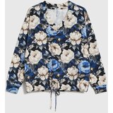 Marisse Black Floral V-Neck Sweatshirt | ePonuda.com