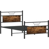 Posteljni okvir brez vzmetnice hrast 100x190 cm inženirski les, (21829613) | Shoptok.si