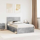  Konstrukcija postelje Beton 120 x 200 cm Masivno borovo les, (5000102666) | Shoptok.si