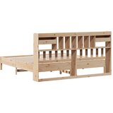 vidaXL Krevet s regalom za knjige bez madraca 180x200 cm od borovine | shoptok.hr