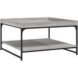 Maison Chic Klubska mizica - kavna mizica - Nizka mizica siva sonoma 80x80x45 cm inženirski les in železo, (21752950) Cene