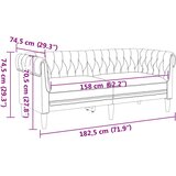 SOFA Tamno siva 182,5 x 74,5 x 74,5 cm Poliester | shoptok.hr