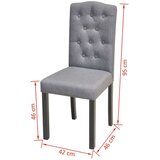  Jedilni stoli 4 kosi sivo blago, (20700970) | Shoptok.si