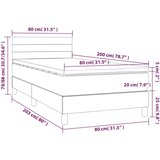 vidaXL Box spring postelja z vzmetnico LED roza 80x200 cm žamet, (20724422) | Shoptok.si
