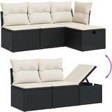  11-dijelni set vrtnih sofa od poliratana s jastucima crni | shoptok.hr